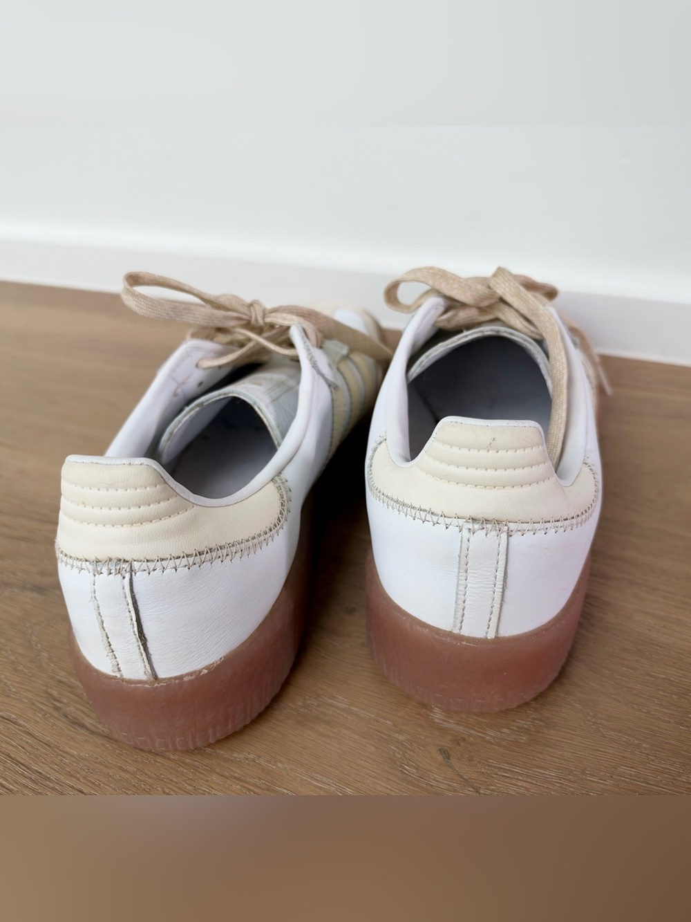 adidas Sambae Sneakers in White and Butter Yellow - Picture 6 of 8